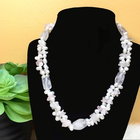 Baroque Pearls and Quartz Crystal Necklace